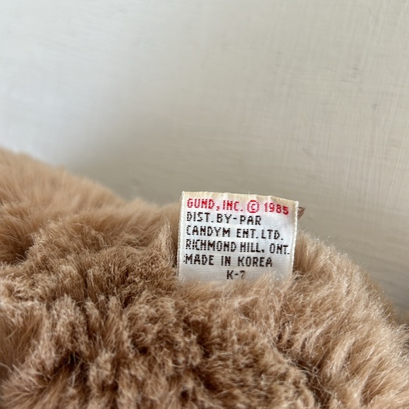 NOT FOR SALE. Rare vintage 1985 Kinder Gund teddy with interior rattle - Picture 11 of 11